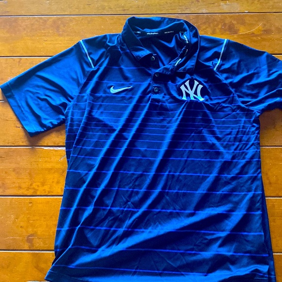 Yankees Striped Nike Polo 